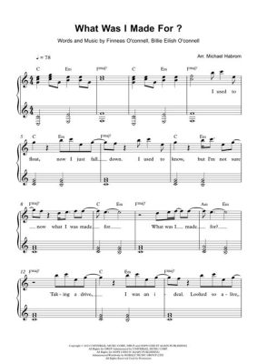 What I Was Made For: Piano Sheet Music and Its Many Expressions